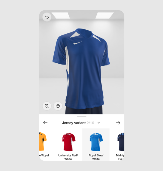 Customize Nike shirt on mobile